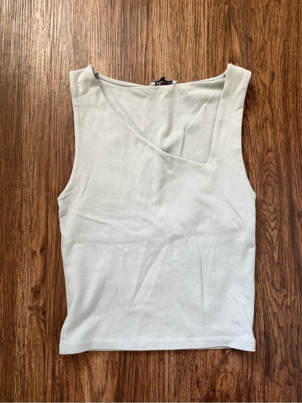 Asymmetric Neck grey Women's Tank Top